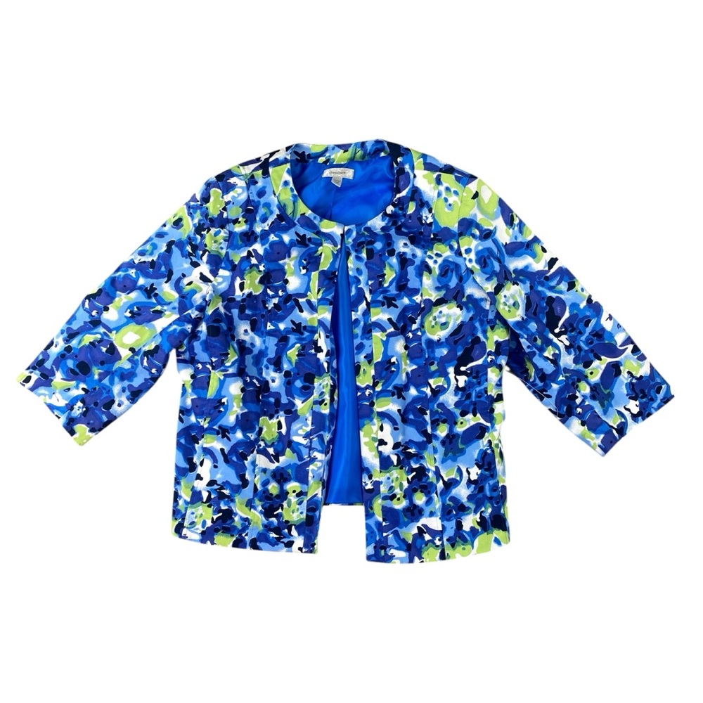 Woman’s Dressbarn abstract floral blazer jacket size 18/20